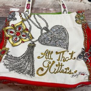 Brighton Red and Gold Women's Tote Bag